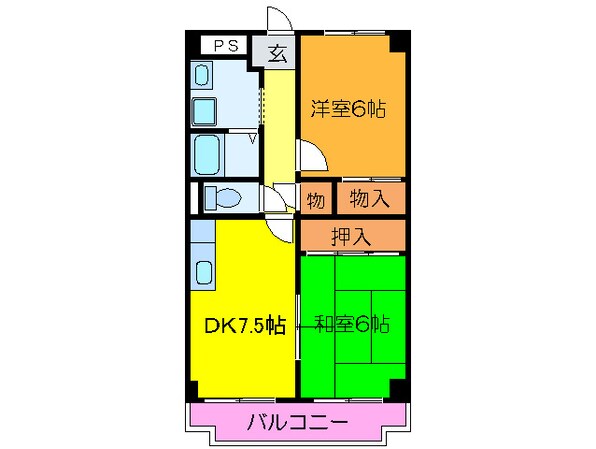 フェリス旭ヶ丘の物件間取画像